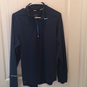 Nike dri-fit running pull over. Blue